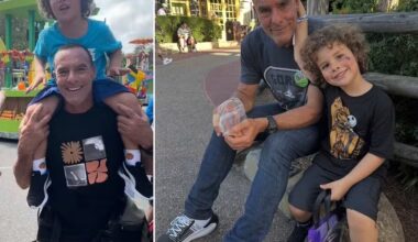 Curado do câncer, Paulo Zulu celebra viagem com filho de 4 anos à Disney