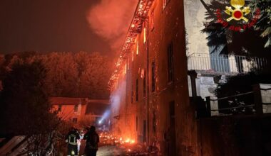 Incêndio destrói mosteiro de Bernaga em Itália