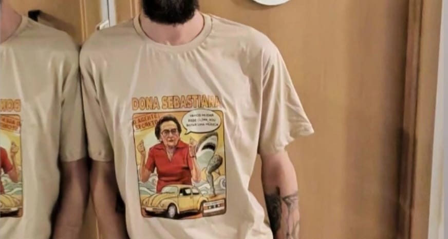 Camisetas com estampa da atriz potiguar Tânia Maria ganham as redes e se esgotam