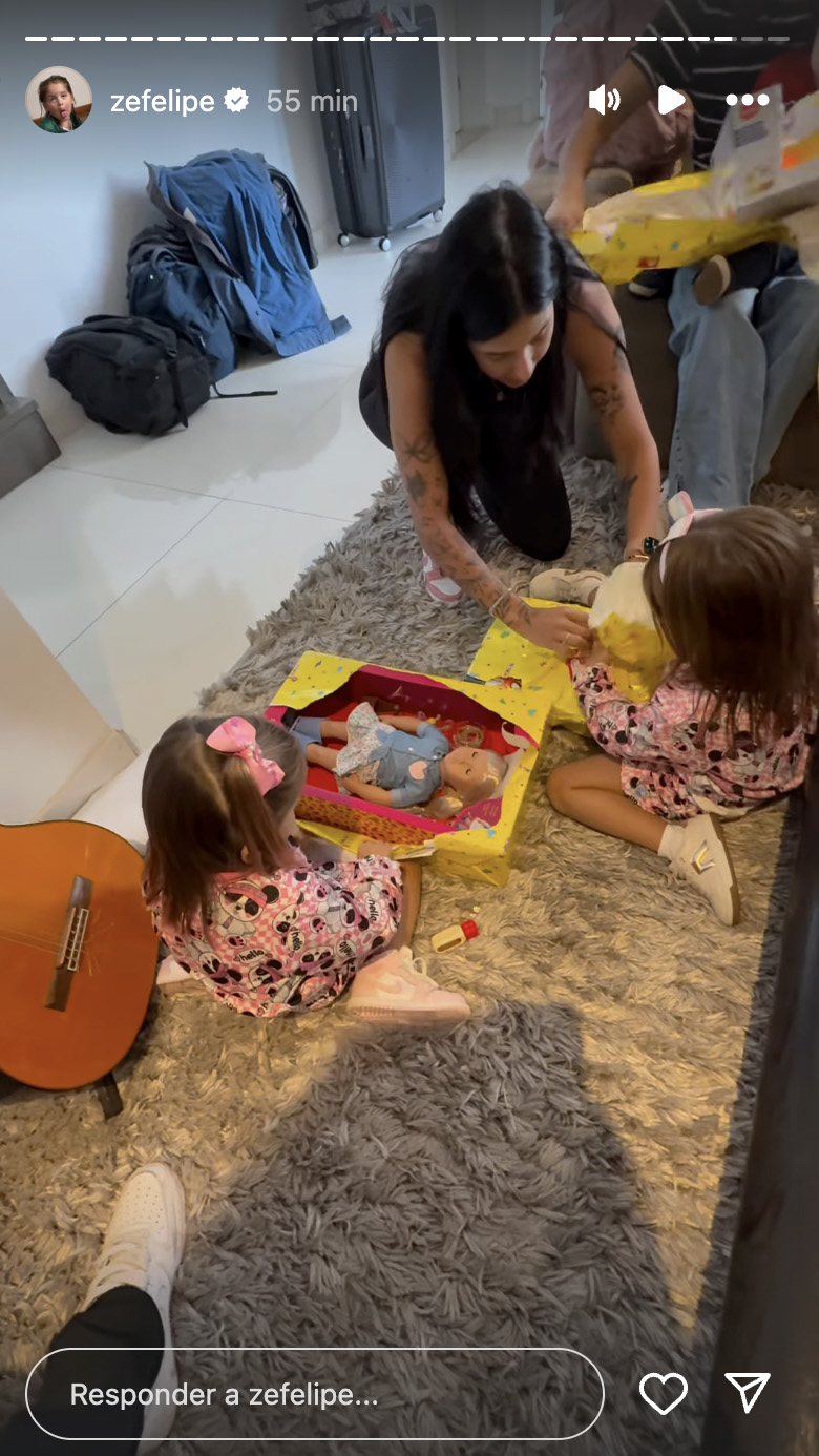 Ana Castela dá presentes para os filhos de Zé Felipe - Foto: Reprodução / Instagram