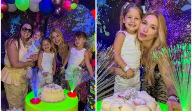 Sem Zé Felipe, Virginia Fonseca faz festinha de aniversário para a filha em parque de trampolim