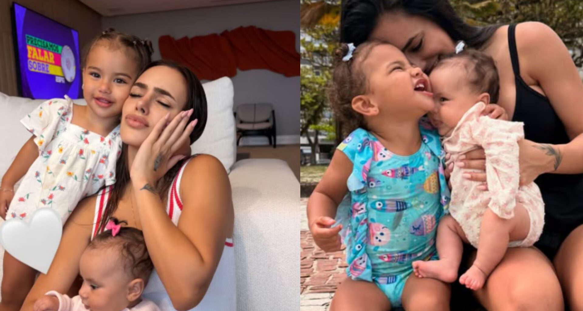 Bruna Biancardi e filhas - Fotos: Reprodução/Instagram