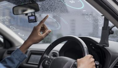 Carro com head-up display