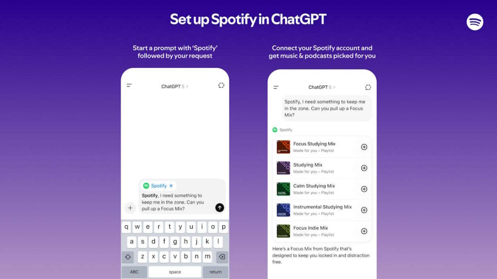 Spotify ChatGPT streaming música
