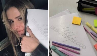 Deborah Secco comemora início das gravações de 'Bruna Surfistinha 2'