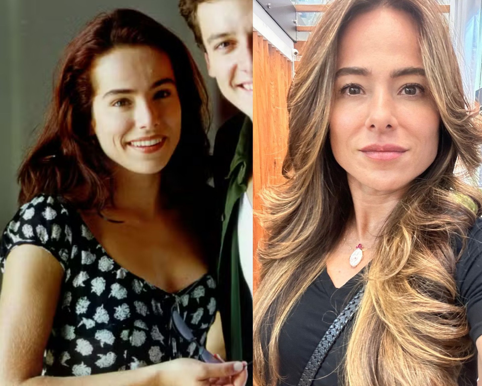 Cassia Linhares viveu Alice, par romântico de Rodrigo Faro na temporada de 1998. Ela fez pós - graduação e atende como nutricionista — Foto: Reprodução / Globo e Reprodução / Instagram