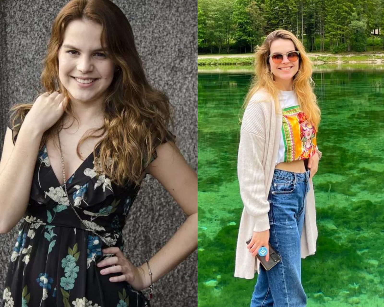 Bianca Salgueiro, que viveu a protagonista Anita, em 2014, se formou em engenharia mecânica e mora em Barcelona — Foto: Reprodução/Globo e Reprodução/Instagram