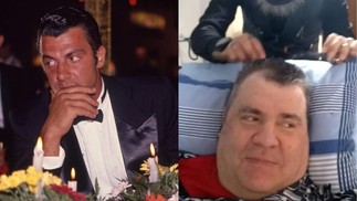 Gerson Brenner interpretava Gerson Giovanni em 'Rainha da sucata'. Há 26 anos, ele foi baleado ao sofrer um assalto e ficou com sequelas permanentes, como dificuldades de fala, perda de cognição e motricidade — Foto: Globo e Reprodução/Instagram