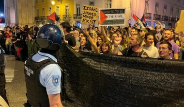 Manifestantes aproveitam debate de candidatos a Lisboa para apoiar flotilha