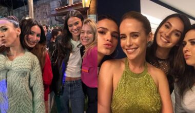 Bruna Marquezine e Tata Werneck e recriam foto com colegas de ele