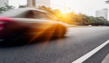 Carro em excesso de velocidade