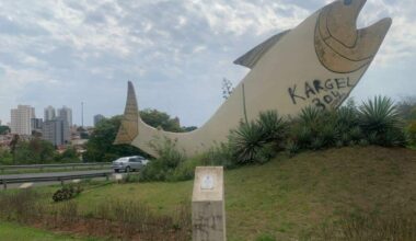 A escultura fica próximo à Rodovia Luiz de Queiroz (SP-304), em frente à Escola Superior de Agricultura Luiz de Queiroz (Esalq/USP)