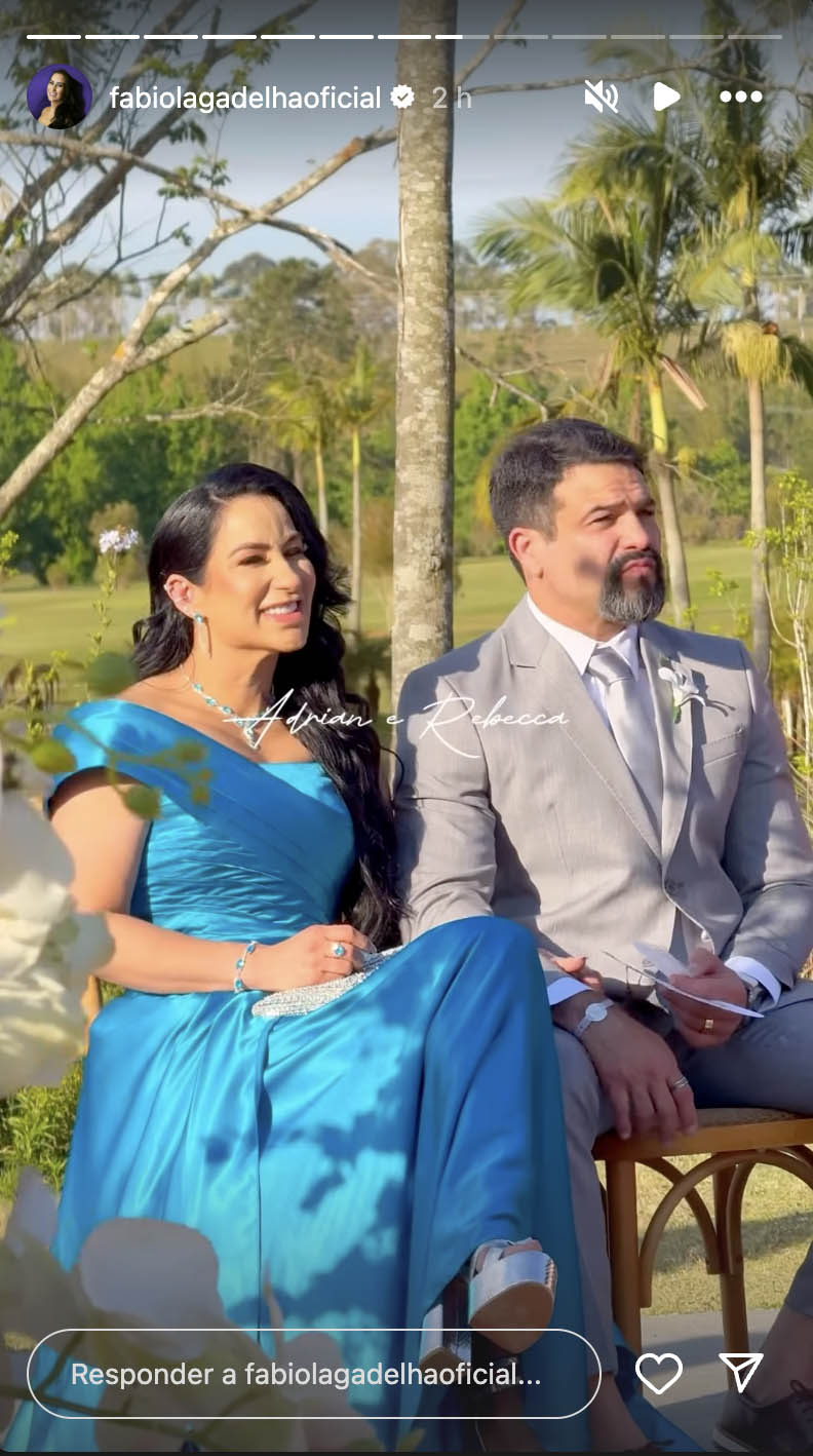 Fabiola Gadelha mostra o casamento do filho Adrian com Rebecca - Foto: Reprodução / Instagram