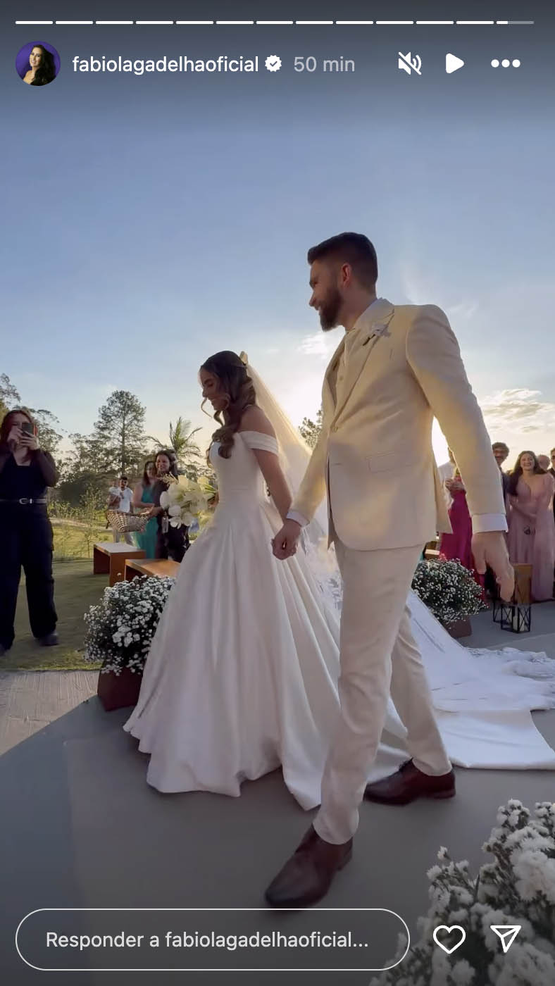 Fabiola Gadelha mostra o casamento do filho Adrian com Rebecca - Foto: Reprodução / Instagram