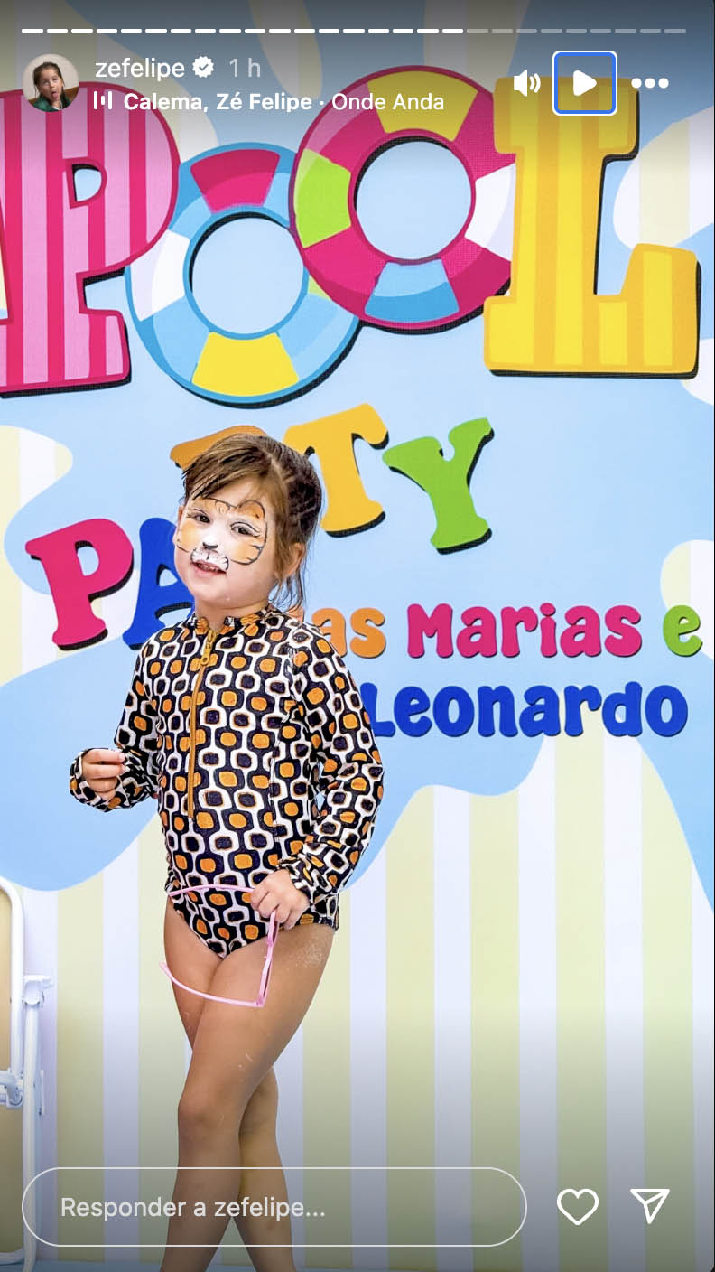 Zé Felipe faz festa na piscina para os filhos - Foto: Reprodução / Instagram