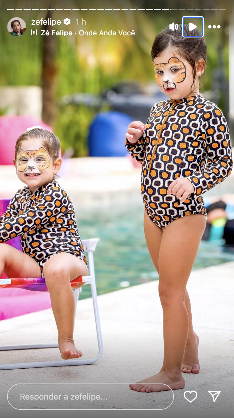 Zé Felipe faz festa na piscina para os filhos - Foto: Reprodução / Instagram
