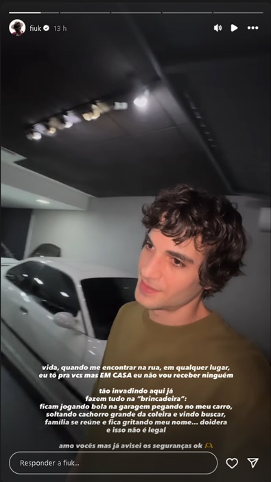 Stories de Fiuk no Instagram - Reprodução @fiuk
