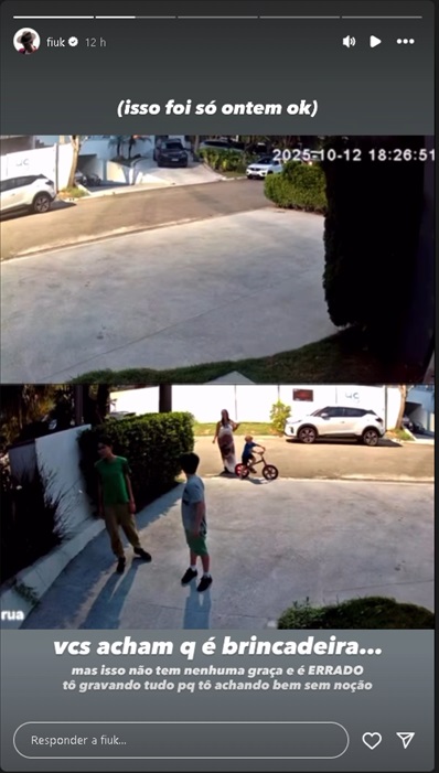 Stories de Fiuk no Instagram - Reprodução @fiuk