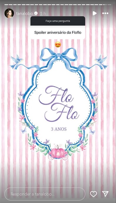 Stories de Tana Lobo – Foto: Reprodução/Instagram @tanalobo