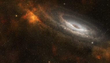 Imagem ilustrativa de um buraco negro supermassivo