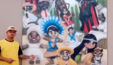 Morador do bairro Mãe Preta ganha visibilidade com a arte do graffiti