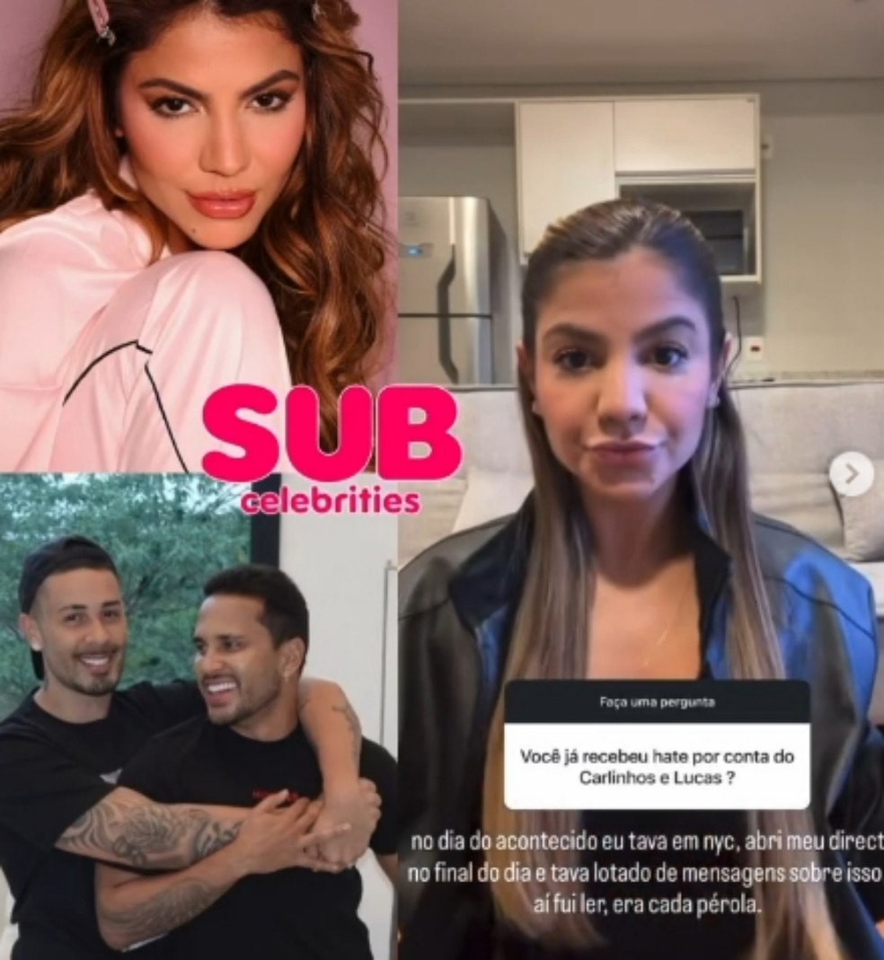 Hariany Almeida trocou beijos com o influencer Lucas Guimarães, ex de Carlinhos Maia — Foto: Reprodução Instagram