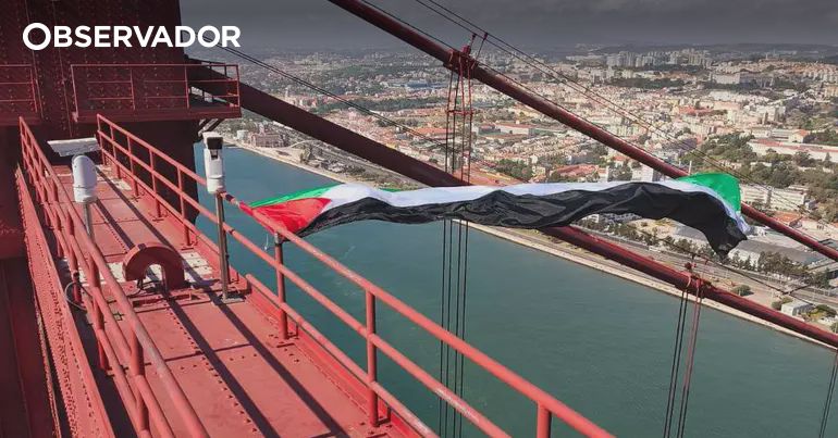 Homem hasteou bandeira da Palestina na ponte 25 de abril – Observador