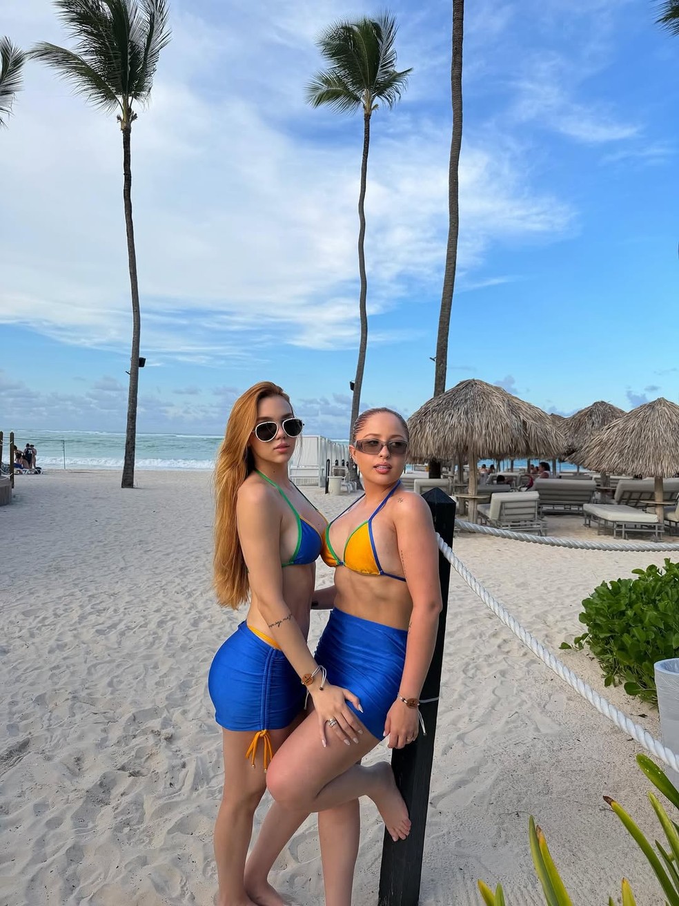 Mari Fernandez fala sobre companhia dos amigos na lua de mel com Júlia Ribeiro — Foto: Reprodução Instagram