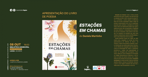 Lançamento do livro de poesia de Daniela Martinho, «Estações em Chamas»