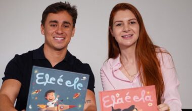 O deputado federal Nikolas Ferreira e deputada estadual Ana Campagnolo publicaram os livros “Ele é ele” e “Ela é ela”