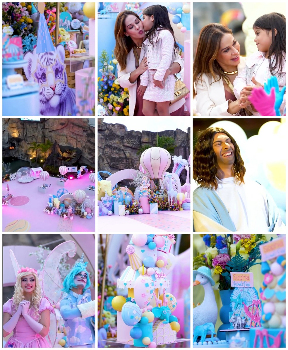 Maíra Cardi fez uma festa luxuosa para a filha Sophia — Foto: Reprodução Instagram