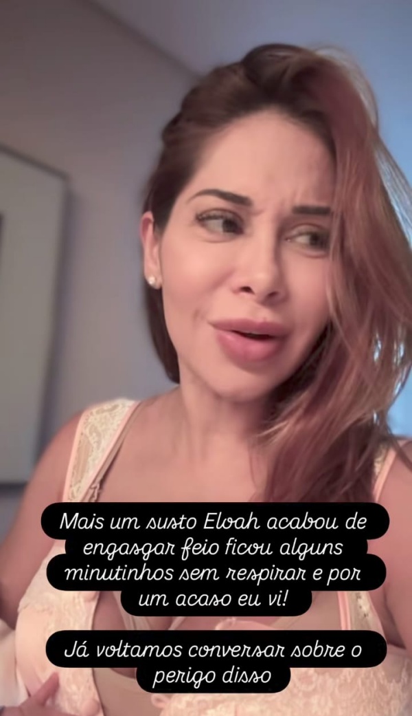Maíra Cardi relata susto com a filha