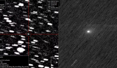 Novas imagens mostram cometa 3I/ATLAS sobrevoando Marte; veja