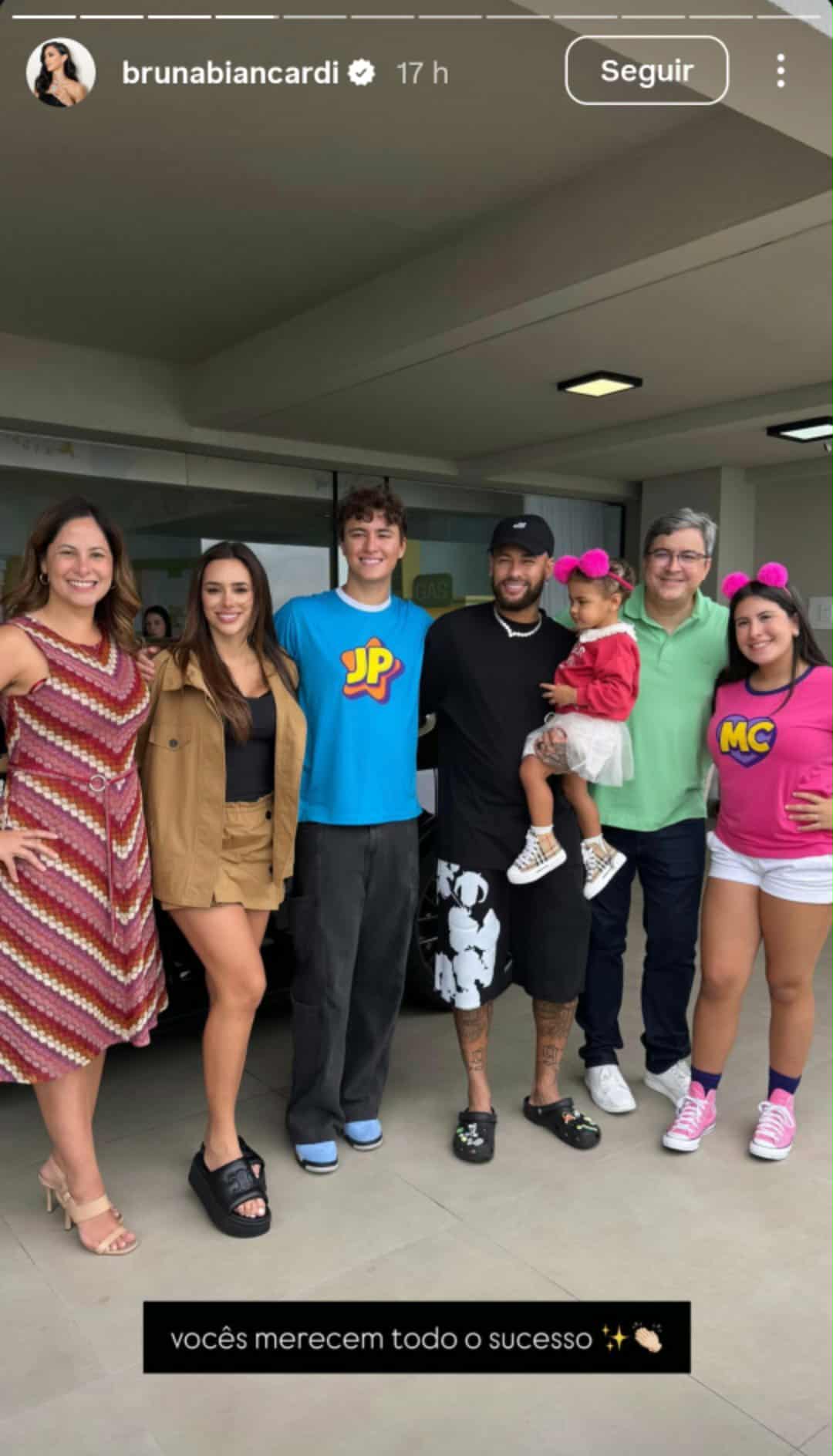 Neymar e Bruna Biancardi recebem Maria Clara e JP - Foto: Bruna Biancardi