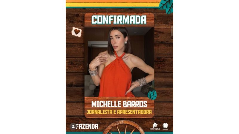 Michelle Barros. - Reprodução/RECORD