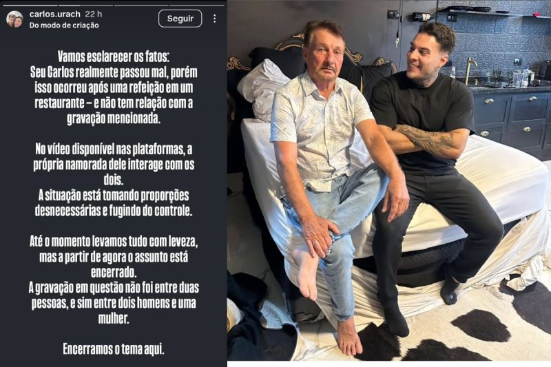 Rumores sobre a causa do problema de saúde surgiram na internet - Reprodução/Redes sociais/ND