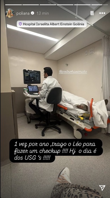 Poliana Rocha mostra ida de Leonardo ao hospital - Foto: Instagram @poliana 