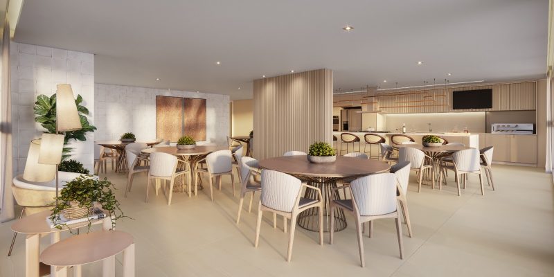 Área de festas também é destaque no local - Daxo/Divulgação/ND