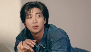 RM, em photo sketch para o álbum "Indigo"