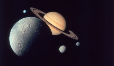 Saturno e algumas de suas luas