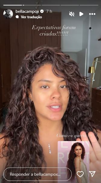 Stories de Bella Campos - Reprodução / Instagram