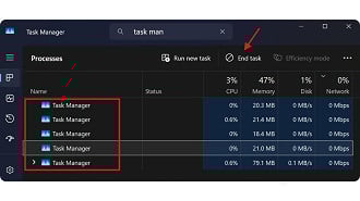 Dá para encerrar pelo próprio Gerenciador de Tarefas. Imagem: Windows Latest