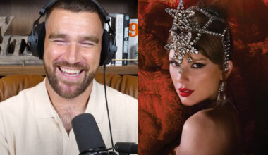 Travis Kelce reage à música "Wood", em que Taylor Swift canta sobre parte íntima dele
