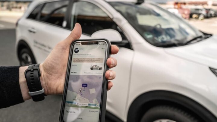 Aplicação da Vay para solicitar um carro elétrico autónomo