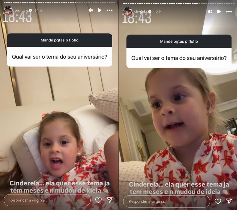 Stories de Virginia - Foto: Reprodução/Instagram @virginia