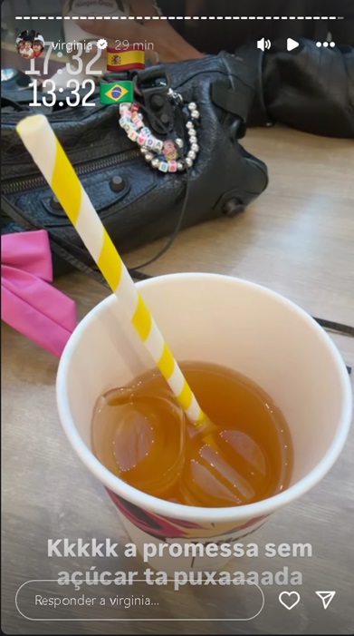 Storie de Virginia - Foto: Reprodução / Instagram @virginia