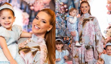 Virginia com os filhos