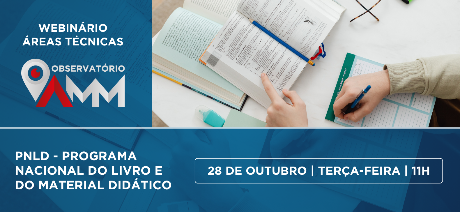 Programa Nacional do Livro e do Material Didático será tema de webinário gratuito da AMM no dia 28 de outubro