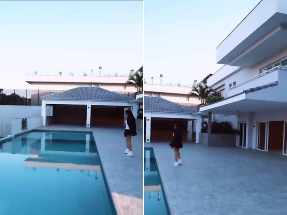 Área externa da nova casa de Juliette — Foto: Reprodução/Instagram