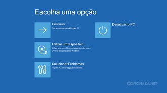 Atualização do Windows 11 trava teclado e mouse no modo de recuperação. Imagem: Reprodução